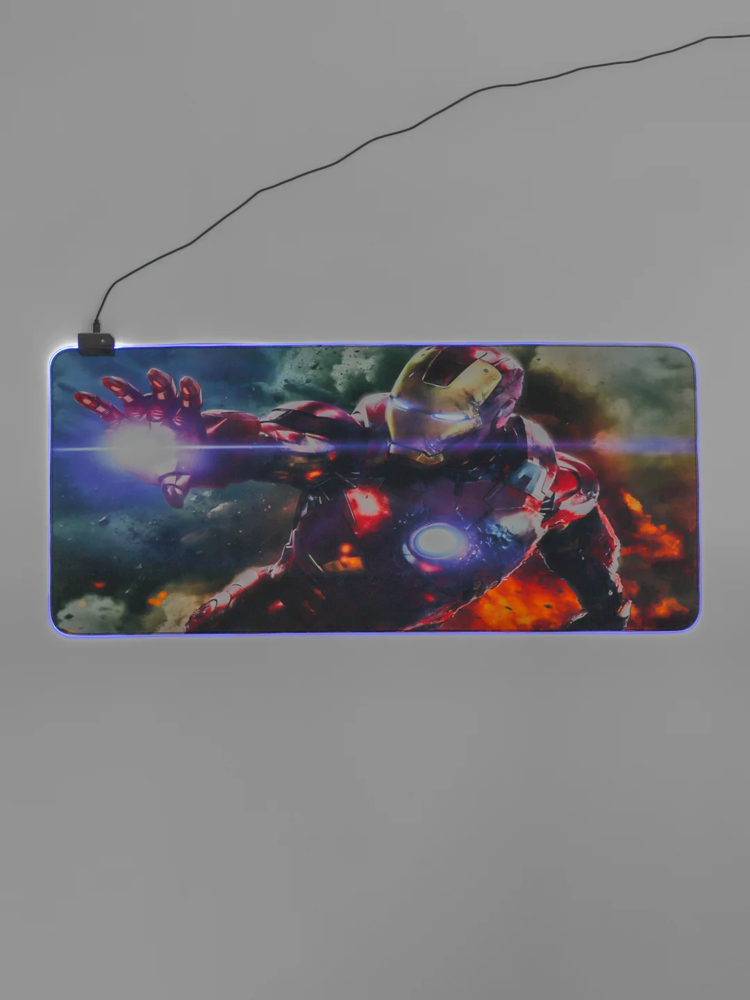 Аметистовый игровой коврик для мыши с RGB подсветкой, 90 x 40 см, толщина 4 мм