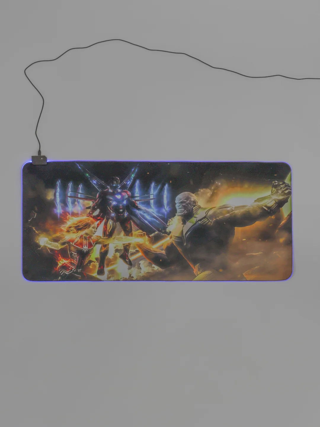 Багровый игровой коврик для мыши с RGB подсветкой, 90 x 40 см, толщина 4 мм