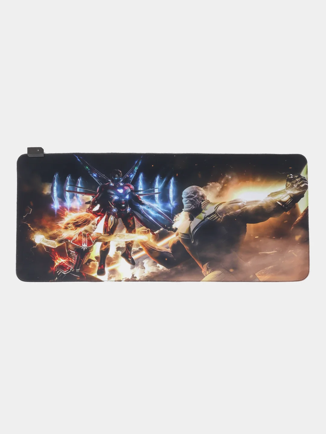 Багровый игровой коврик для мыши с RGB подсветкой, 90 x 40 см, толщина 4 мм