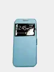 Голубой чехол-книжка для телефона Samsung S4 S5 mini S6 S7 edge S8 + S9