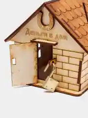 Песочный хаки копилка деревянная