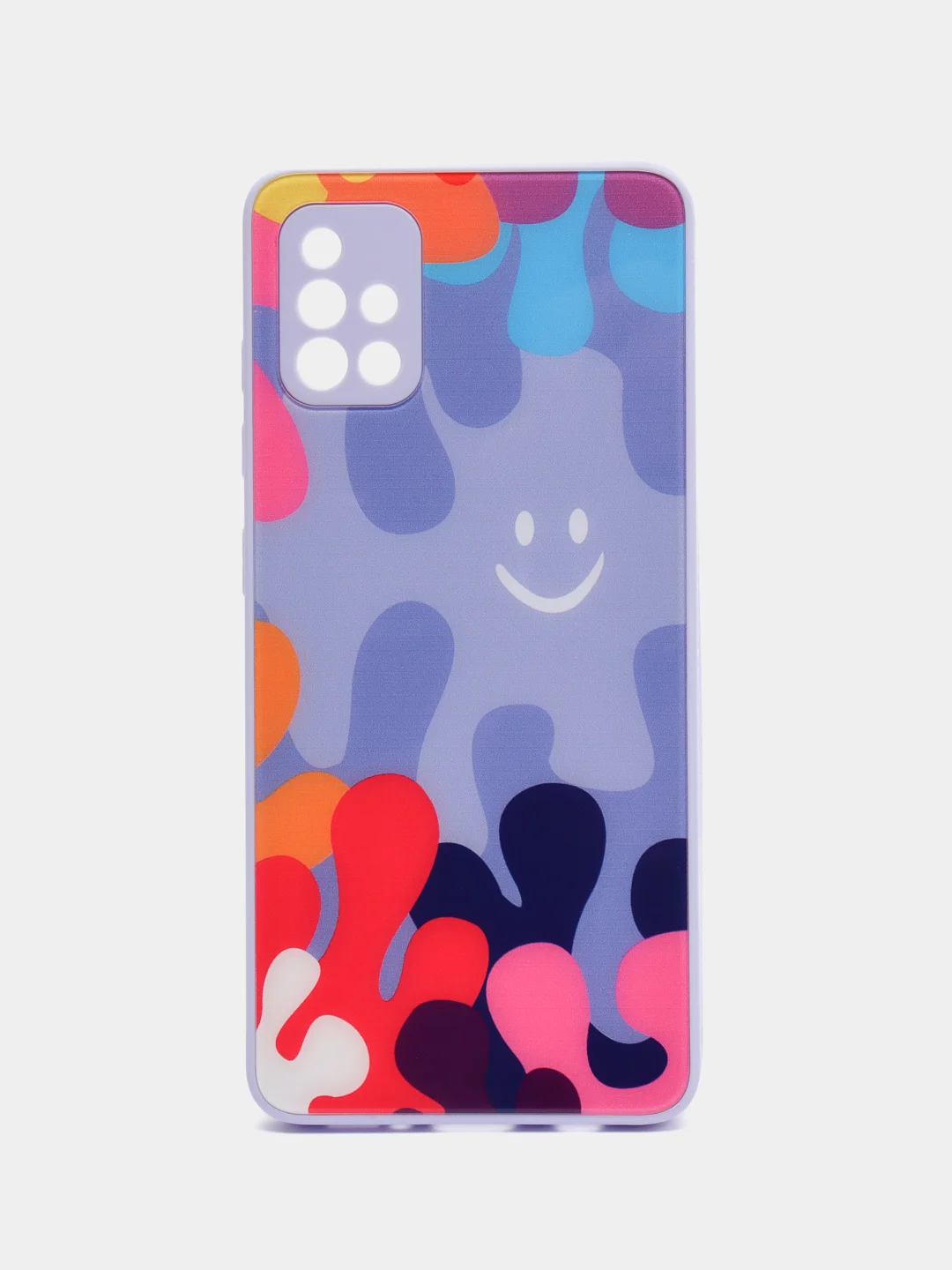 Пурпурный чехол Samsung Galaxy A51 пластиковый под стекло