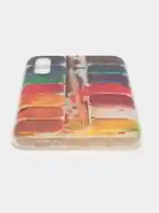 Бордовый силиконовый чехол на Samsung Galaxy A50/A30s / Самсунг А50/А30s прозрачный, с рисунком