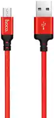 Черный кабель зарядный USB Micro-USB Hoco X14 Times speed, 1/2 м