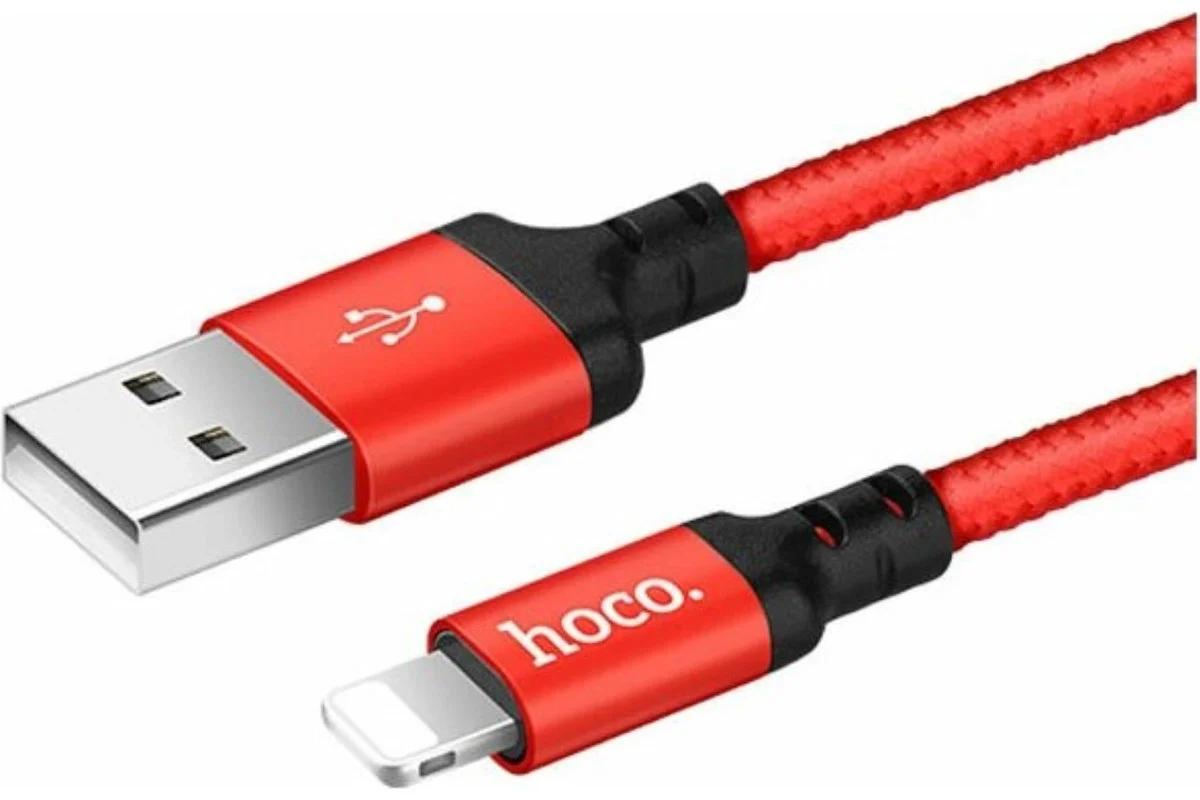Черный кабель зарядный для Apple USB Lightning Hoco X14 Times speed, 1 m / 2 m