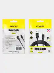 Кабель зарядный AWEI CL-115, Micro-USB, Type-C, Lightning