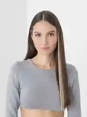 Песочный хаки пряди для волос накладные цветные, на заколке
