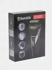Голубой бритва Sakura SA-5418BL, 3 подвижные сетки
