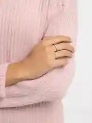 Золотой комплект колец со стразами, 2 кольца