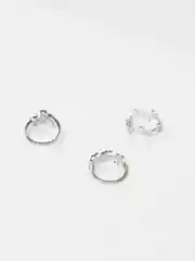 Серебряный набор из 3 колец