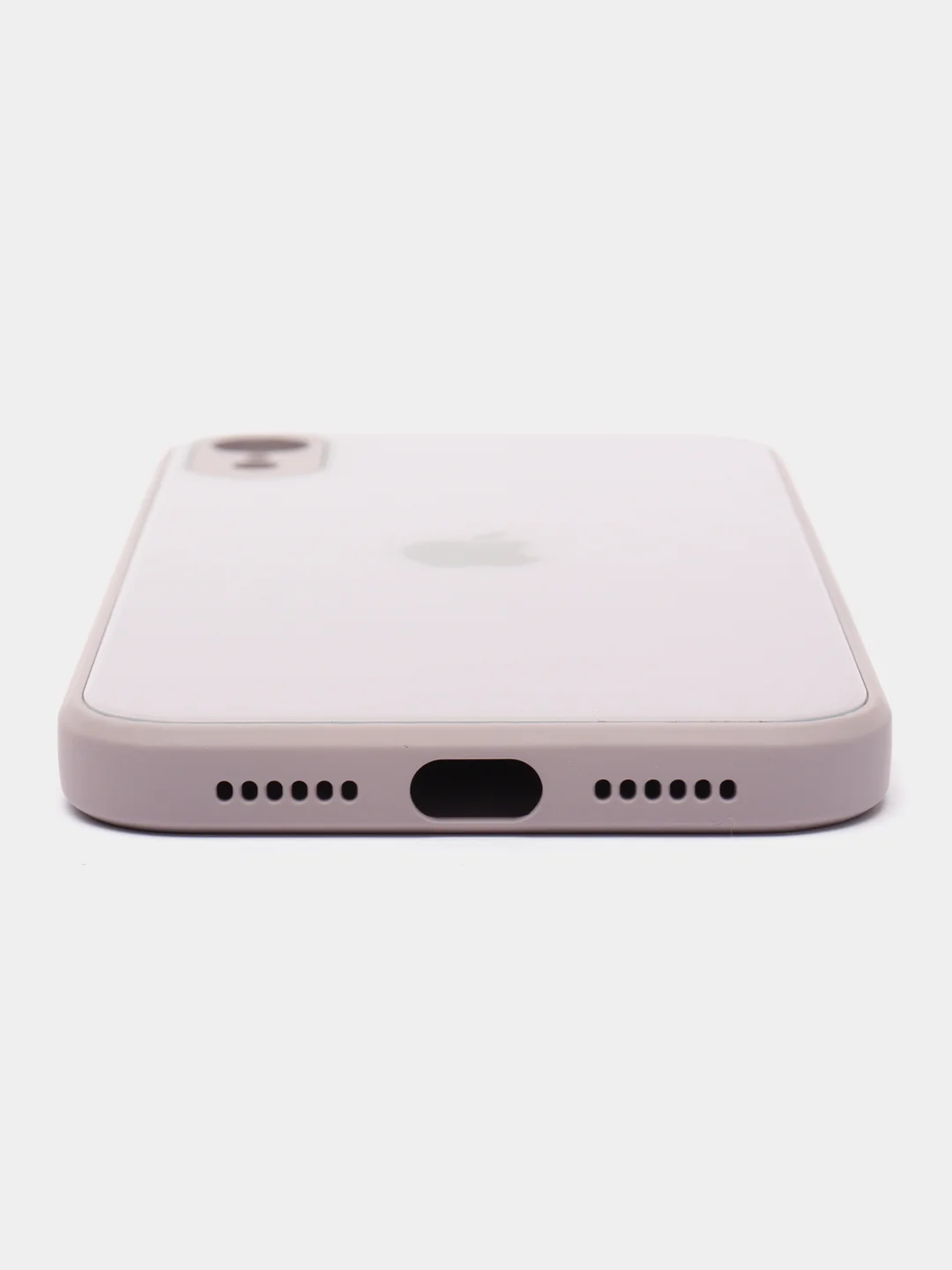 Сиреневый чехол для Айфон 13, 12, 11 Pro Max, mini, XS, X, XR, 7, 8 Plus со стеклянной панелью