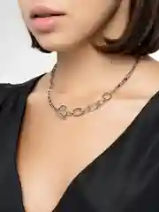 Серебряный чокер металлический