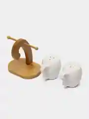 Белый набор для специй, на подставке