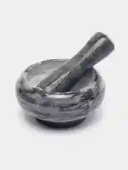 Черный ступка с пестиком из мрамора, 9х4,5 см