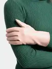 Бежевый перчатки женские, кожаные