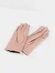Бежевый перчатки женские, кожаные