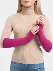 Тёмно-розовый перчатки митенки. 5 цветов