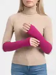 Тёмно-розовый перчатки митенки. 5 цветов