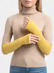 Желтый перчатки митенки. 5 цветов