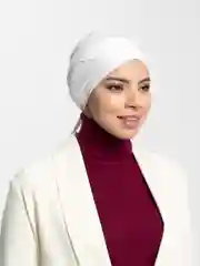 Молочный бони шапочка, на завязке