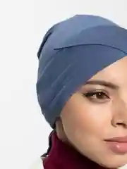 Синий бони шапочка, на завязке