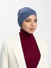 Синий бони шапочка, на завязке
