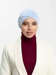 Голубой бони шапочка, на завязке