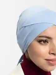 Голубой бони шапочка, на завязке