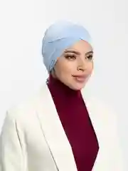 Голубой бони шапочка, на завязке