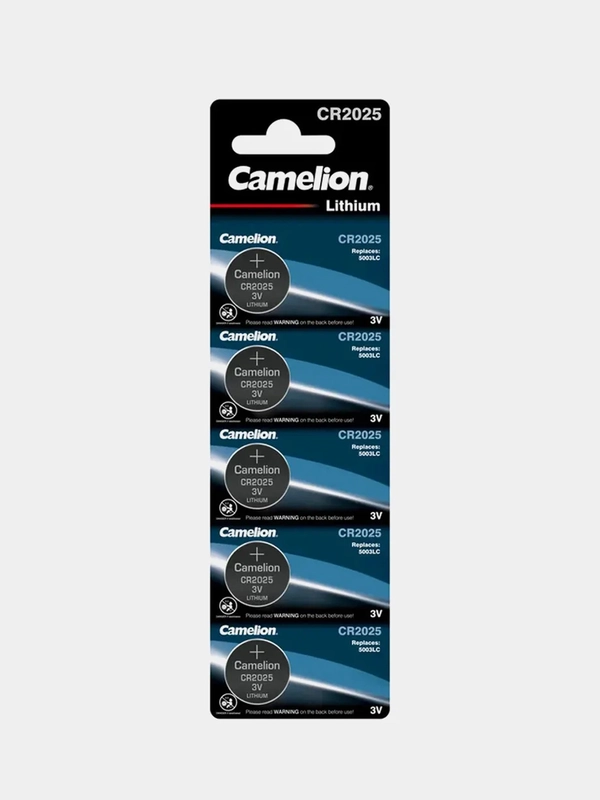 Батарейки дисковые литиевые Camelion CR2025-BP5, 5 штук