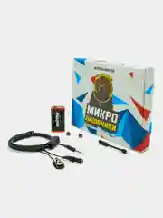 Черный микронаушник Microgadgets Exam Standart, магнитный, проводной, на батарейке