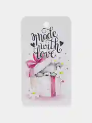 Пурпурный 10 шт. Бирки "Ручная работа", "Hand made", "Made with love", "Сделано с любовью"