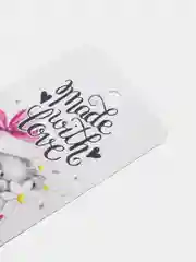 Пурпурный 10 шт. Бирки "Ручная работа", "Hand made", "Made with love", "Сделано с любовью"