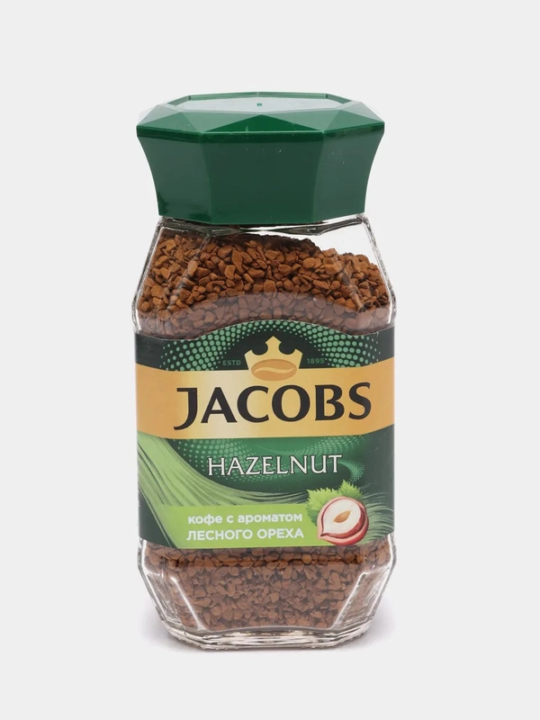 Кофе растворимый JACOBS Hazelnut сублимированный, стекл.банка, 95 г ...
