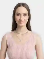 Золотой женская цепочка на шею с подвеской