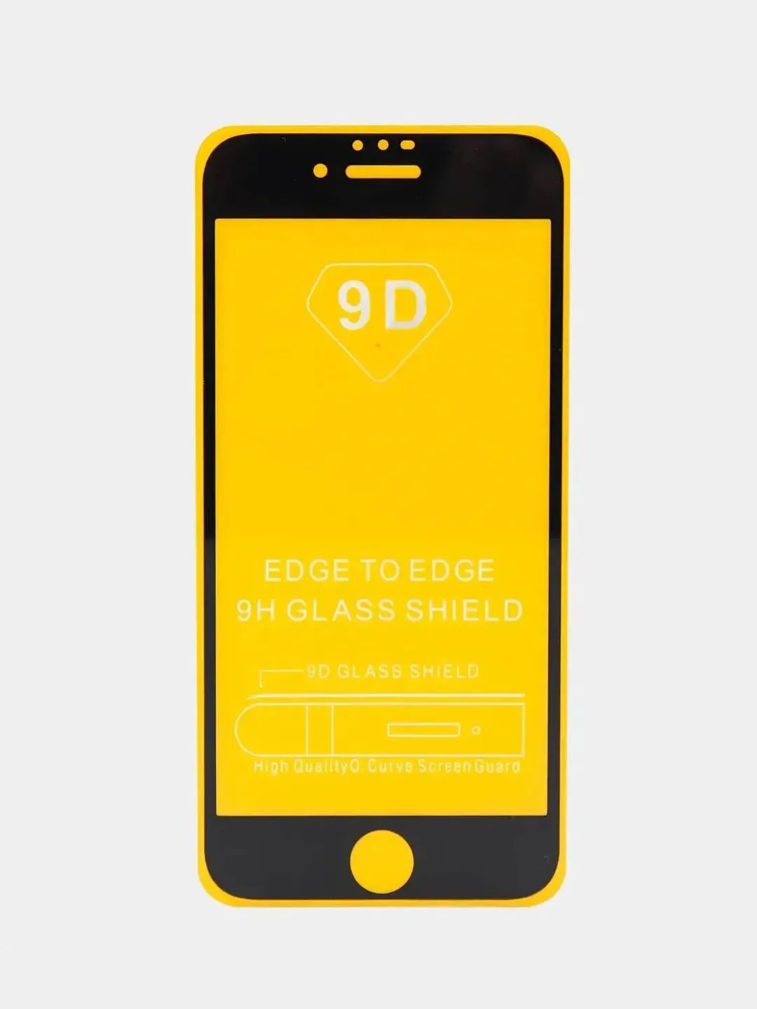 Черный защитное стекло 9D на iPhone 6, 7, 8, SE, XS, X, XR, 11, 12, 13, 14
