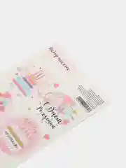 Фуксия наклейки новогодние / Наклейки на подарки и букеты, 9,5*16 см / 8 марта / 14, 23 Февраля
