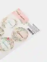 Пудровый наклейки новогодние / Наклейки на подарки и букеты, 9,5*16 см / 8 марта / 14, 23 Февраля