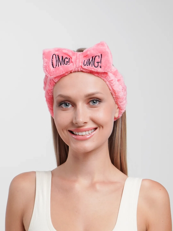 Мягкая повязка на голову для волос для косметических процедур OMG