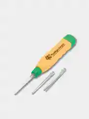 Желтый палочка для чистки ушей, с LED подсветкой, 3 насадки