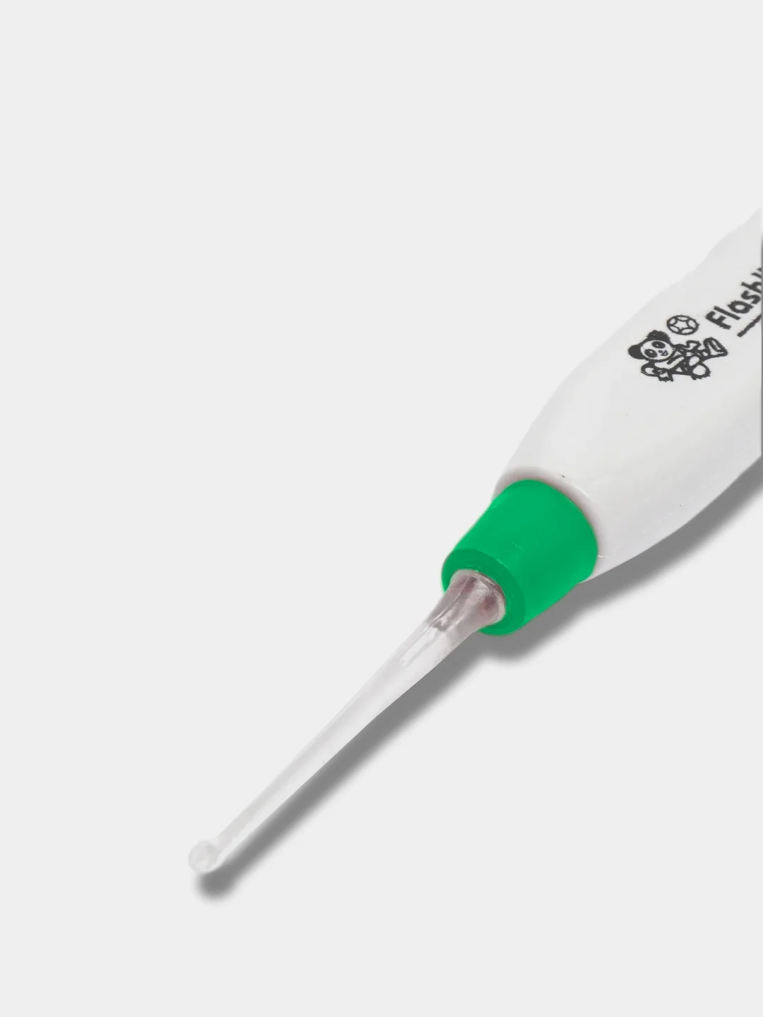 Зеленый палочка для чистки ушей, с LED подсветкой, 3 насадки