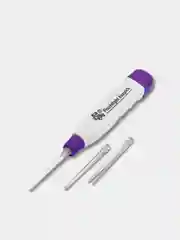 Фиолетовый палочка для чистки ушей, с LED подсветкой, 3 насадки