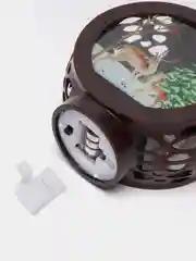 Тёмно-коричневый новогодний фонарь