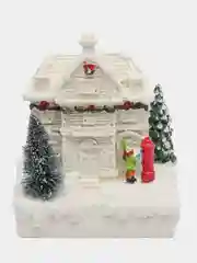 Ледяной ночник-фигурка с подсветкой "Дом", под елку