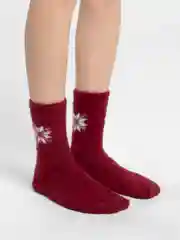 Бордовый носки женские OSKO, теплые, норка