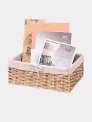 Бежевый корзина плетёная из лозы для хранения вещей