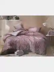 Пудровый подарочный комплект постельного белья, 1,5-спальный Хлопок / Постельное белье Евро 2 сп