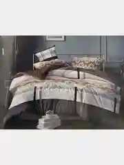 Темно-синий комплект постельного белья Евро Хлопок 2 размера  70 х 70 и  50 х 70 / 2 спальныйС