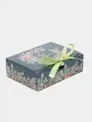 Темно-синий новогодняя коробка