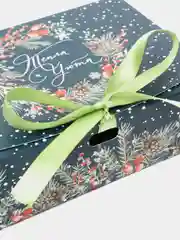Темно-синий новогодняя коробка